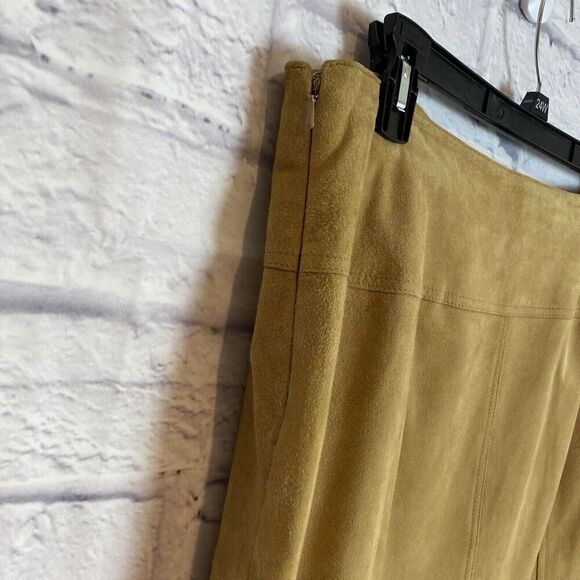 VS2 Genuine Goat Suede Skirt Boho Earthy Festival Classic Size 14 - Picture 3 of 5